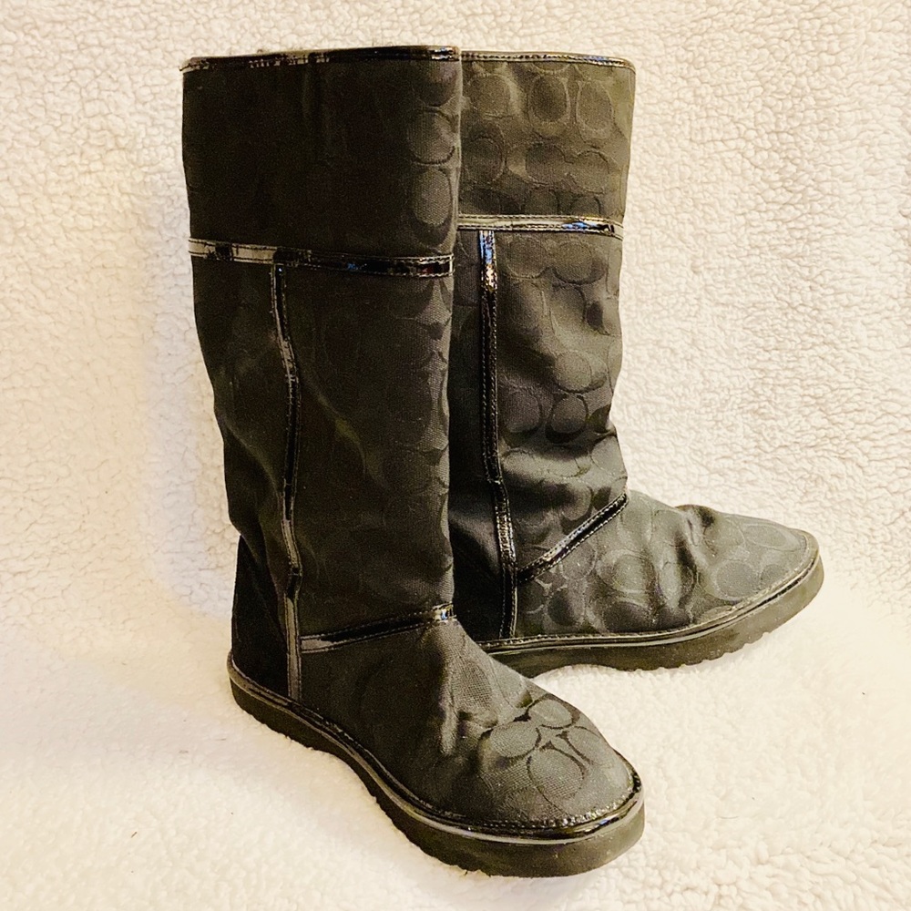 Coach Nikole Signature Shearling Boots